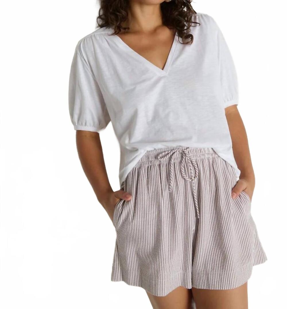 NEW NATION LTD josie short in praline stripe
